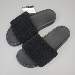 New Lululemon Womens Fleece Restfeel Slide Black Size 6